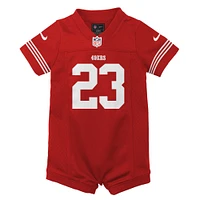 Newborn & Infant Nike Christian McCaffrey Scarlet San Francisco 49ers Game Romper Jersey