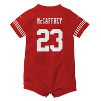 Newborn & Infant Nike Christian McCaffrey Scarlet San Francisco 49ers Game Romper Jersey