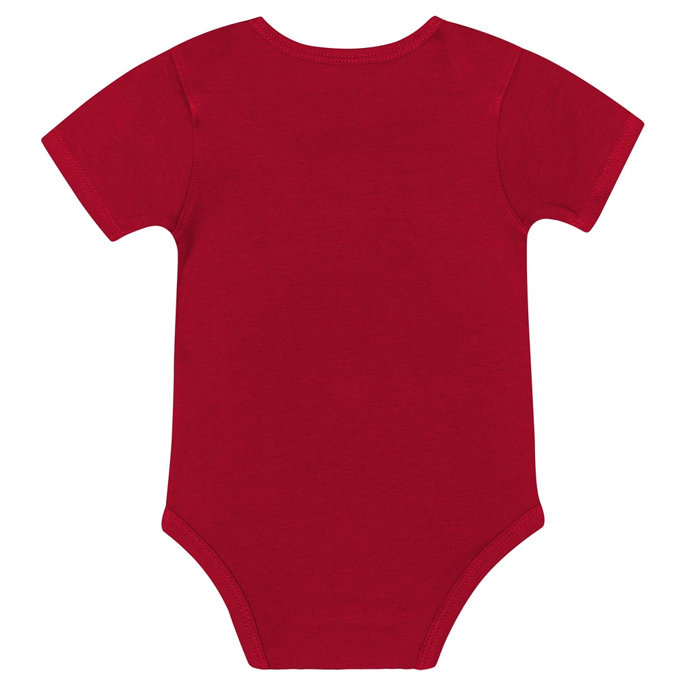 Newborn & Infant San Francisco 49ers Dynamic Duo Bodysuit, Bib Knit Hat Set