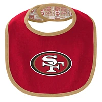 Newborn & Infant San Francisco 49ers Dynamic Duo Bodysuit, Bib Knit Hat Set