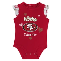 Newborn & Infant San Francisco 49ers Happy Hearts 2-Piece Bodysuit Set