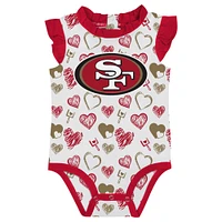 Newborn & Infant San Francisco 49ers Happy Hearts 2-Piece Bodysuit Set