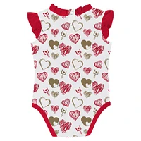 Newborn & Infant San Francisco 49ers Happy Hearts 2-Piece Bodysuit Set