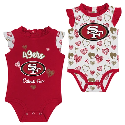 Ensemble 2 pièces pour nouveau-né et nourrisson San Francisco 49ers Happy Hearts