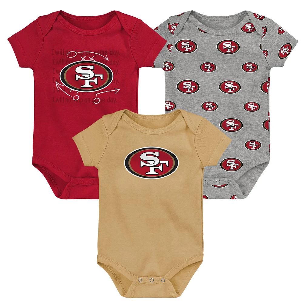 Ensemble de 3 bodies pour nouveau-né et nourrisson San Francisco 49ers Team Starter