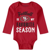 Newborn & Infant WEAR by Erin Andrews San Francisco 49ers Three-Piece Turn Me Around Bodysuits Pant Set