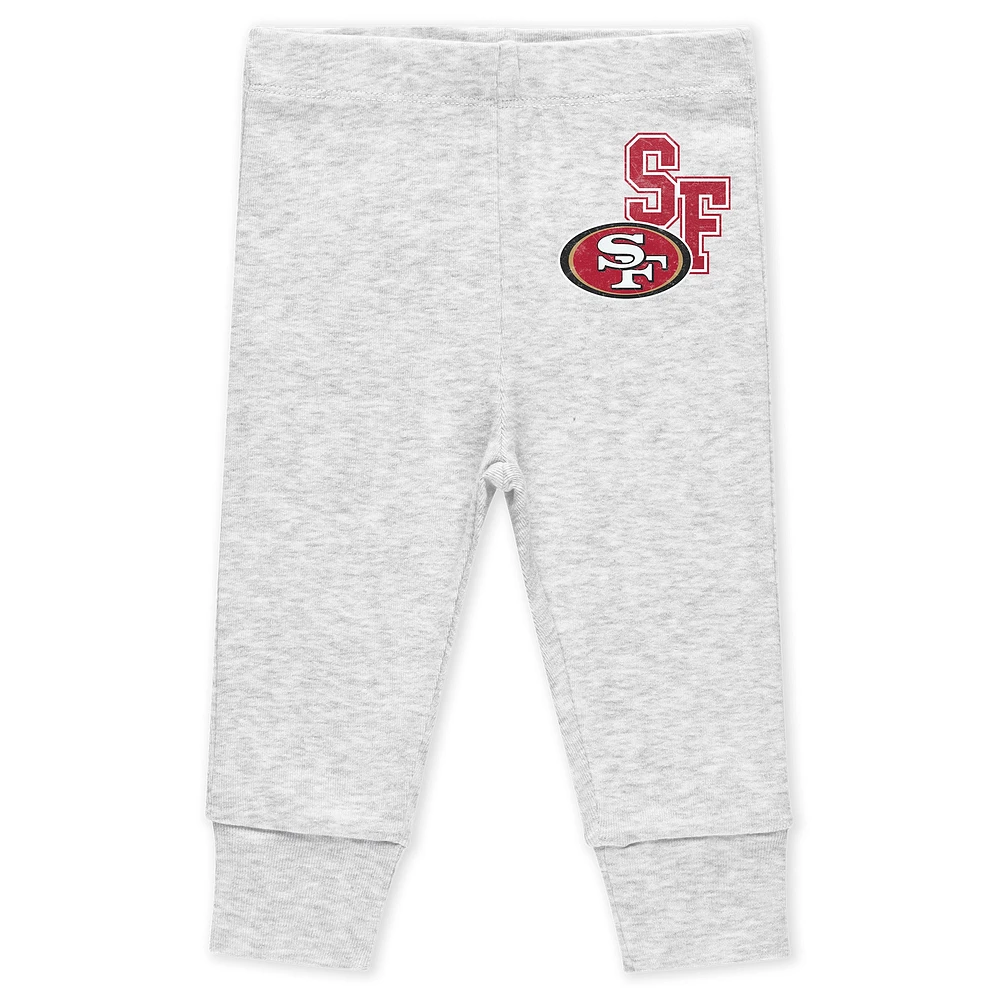 Vêtements pour nouveau-nés et nourrissons par Erin Andrews Ensemble trois pièces body pantalon Turn Me Around des 49ers de San Francisco