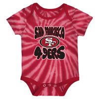 Newborn & Infant White/Scarlet San Francisco 49ers Monterey Tie-Dye - 2-Pack Bodysuit Set