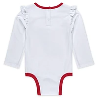 Newborns & Infants WEAR by Erin Andrews  White San Francisco 49ers Three-Piece Long Sleeve Bodysuit, Tutu and Sweatpants Set