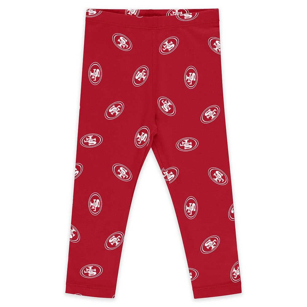 Newborns & Infants WEAR by Erin Andrews  White San Francisco 49ers Three-Piece Long Sleeve Bodysuit, Tutu and Sweatpants Set