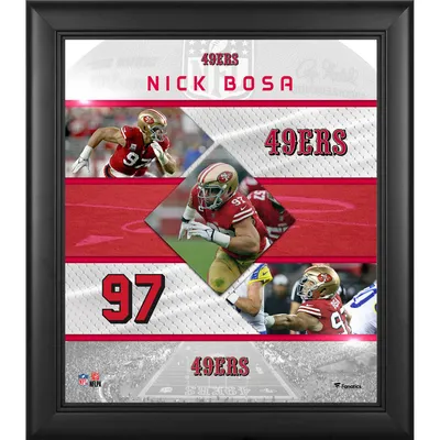 Nick Bosa San Francisco 49ers Fanatics Authentic Autographed 11 x 14  Spotlight Scarlet Jersey Photograph