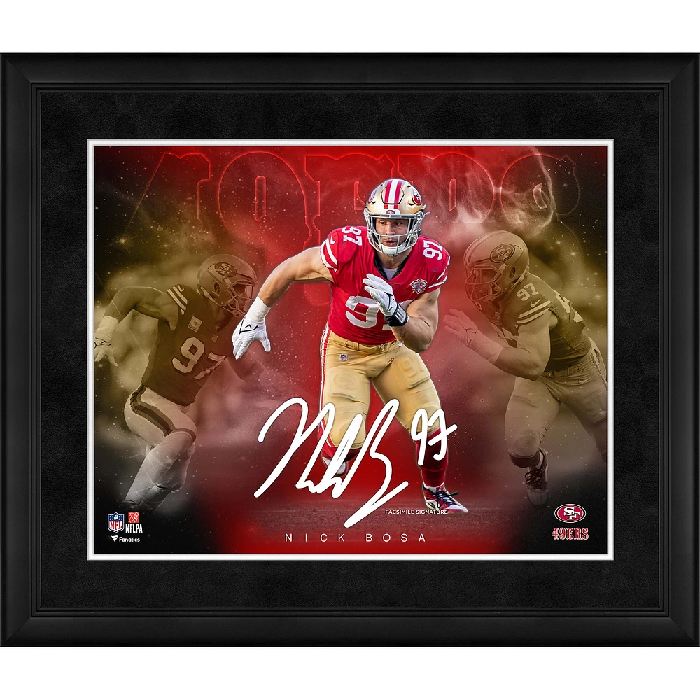 Nick Bosa San Francisco 49ers Framed 16" x 20" Stars of the Game Collage - Facsimile Signature