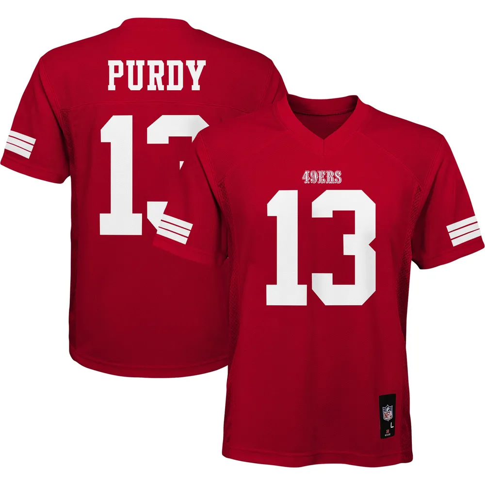 Maillot de joueur réplique Brock Purdy Scarlet des 49ers San Francisco, préscolaire