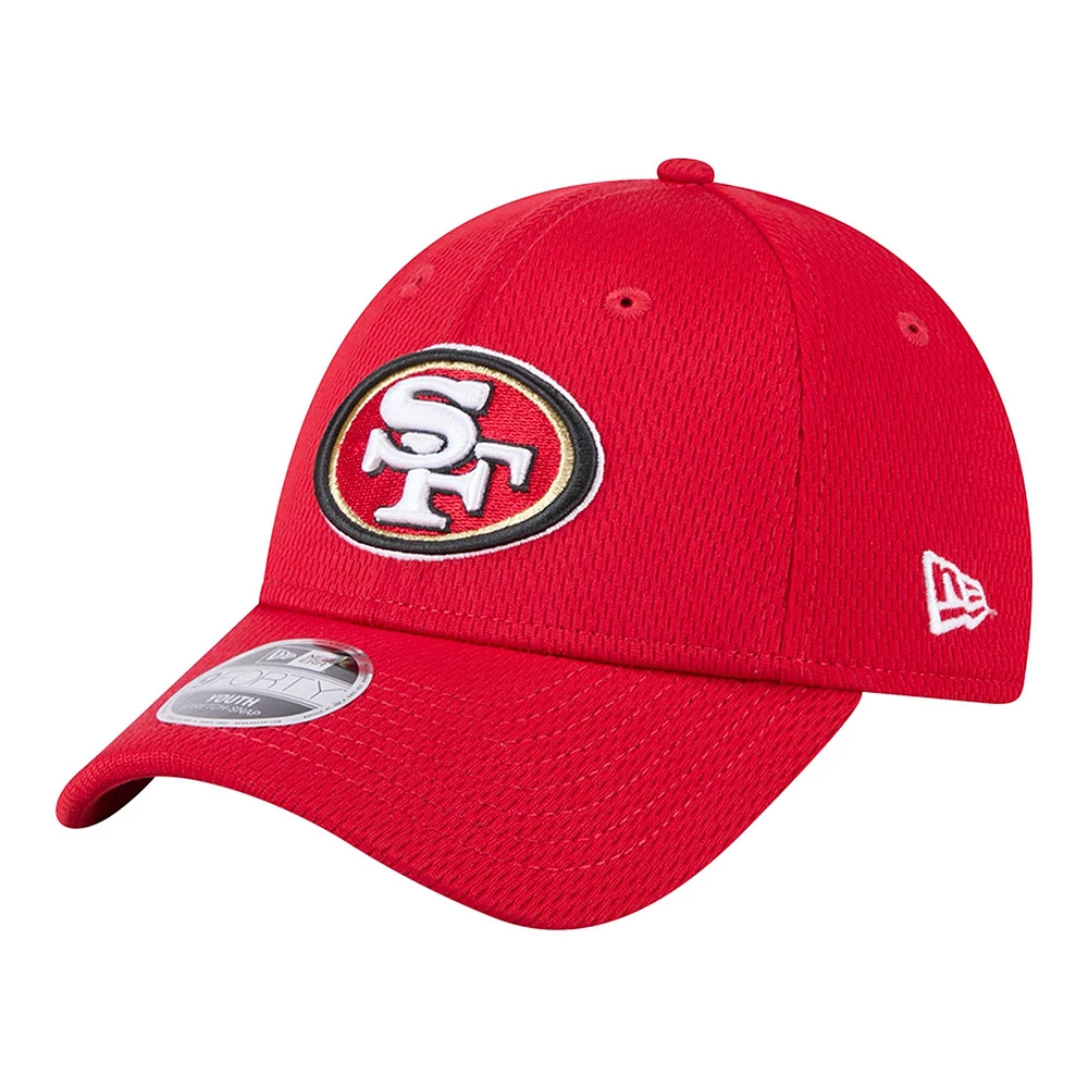 Casquette ajustable New Era Scarlet Main 9FORTY des San Francisco 49ers pour enfants d'âge préscolaire