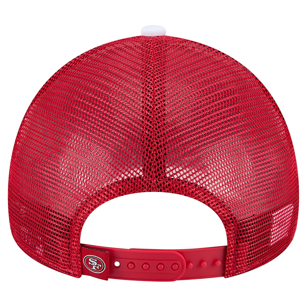 Casquette ajustable A-Frame 9FORTY de couleur unie pour camionneur de San Francisco 49ers de New Era Scarlet pour enfants d'âge préscolaire