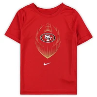 T-shirt Nike Scarlet pour enfant d'âge préscolaire avec légende et icône des San Francisco 49ers