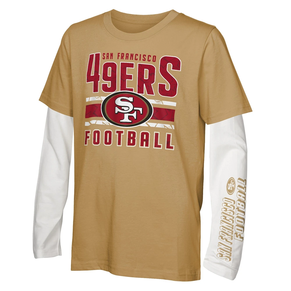 Ensemble combiné de t-shirts the Mix des 49ers San Francisco pour enfants d'âge préscolaire