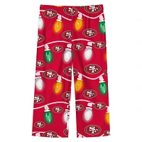 Preschool San Francisco 49ers Two-Piece Garland Holiday Long Sleeve Pajama Set