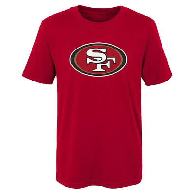 T-shirt avec logo principal des 49ers de San Francisco Scarlet pour enfants d'âge préscolaire