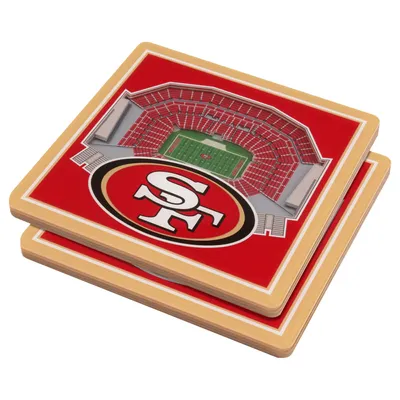 San Francisco 49ers 3D StadiumViews Coasters - Red