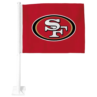 Drapeau de voiture double face rouge San Francisco 49ers Premium