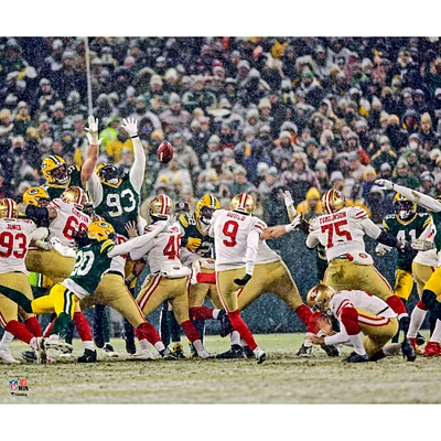 Robbie Gould San Francisco 49ers Unsigned 2021 NFC Divisional Playoffs Game-Winning Field Goal Photograph