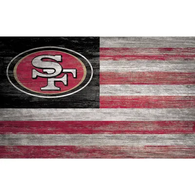 San Francisco 49ers 11'' x 19'' Distressed Flag Sign