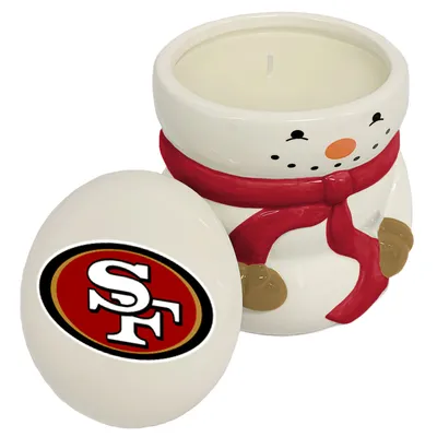San Francisco 49ers 12.5oz. Holiday Snowman Ceramic Candle