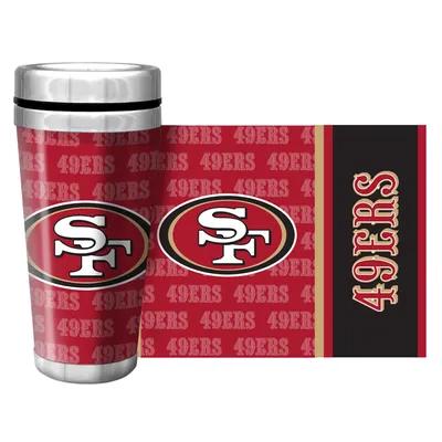 49ers de San Francisco 16oz. Tasse de voyage avec papier peint complet