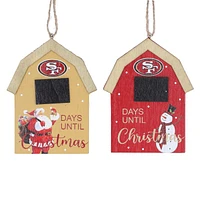 San Francisco 49ers 2-Pack Countdown Ornament Set