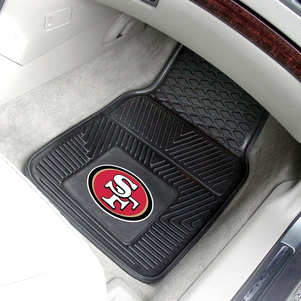 San Francisco 49ers 27" x 18" 2-Pack Vinyl Car Mat Set