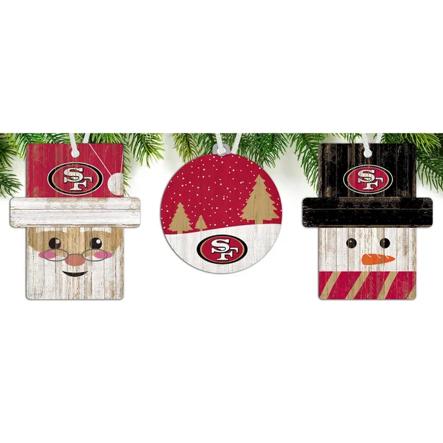 San Francisco 49ers NFL 12 Pack Plastic Ball Ornament Set