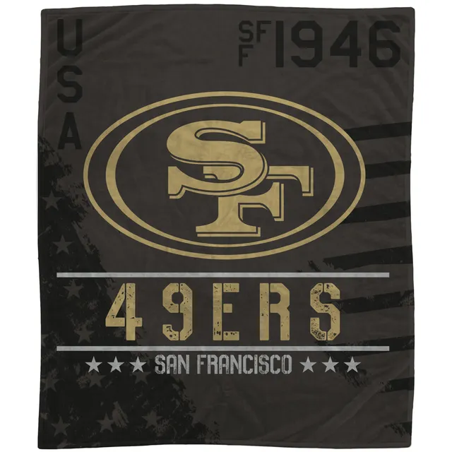 San Francisco 49ers 50'' x 60'' Stripe Flannel Fleece Blanket 