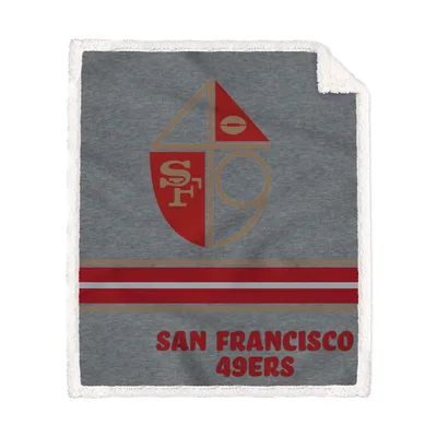 San Francisco 49ers 50'' x 60'' Vintage Triple Stripe French Terry Sherpa Blanket