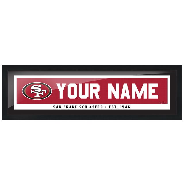 49ers de San Francisco - 6'' x 22'' Art encadré personnalisé