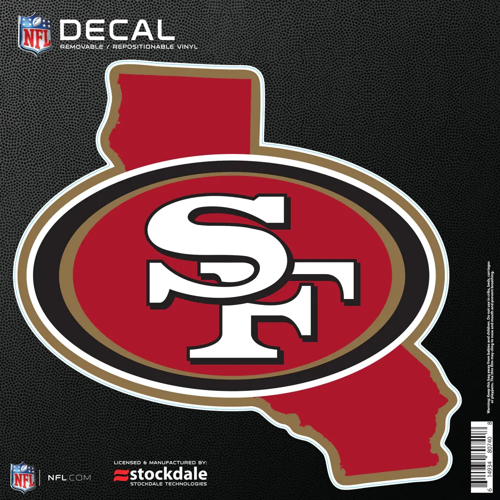 San Francisco 49ers 6 x 6 Repositionable State Shape Decal