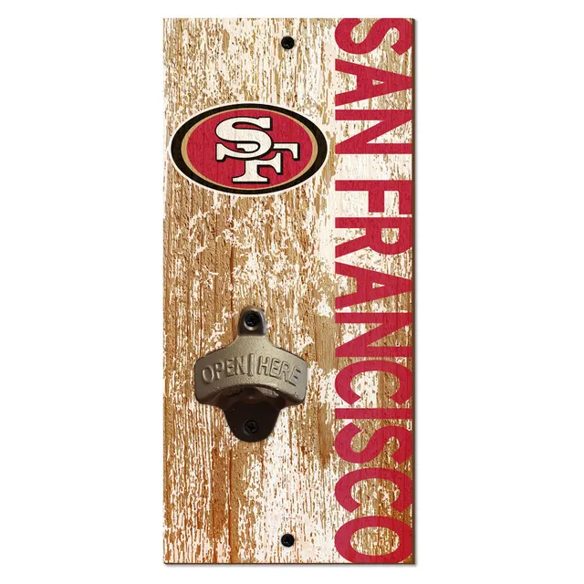 San Francisco 49ers Team Silver Glitter Small Wordmark Metal Frame - Black