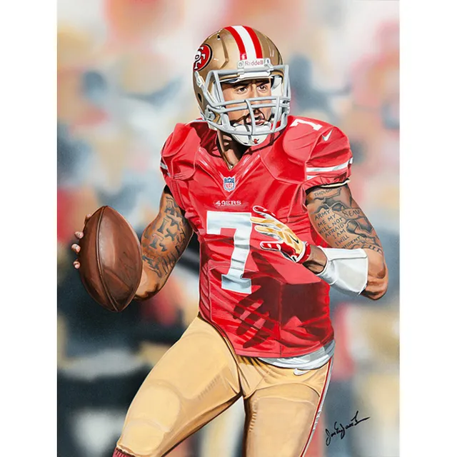 Lids San Francisco 49ers Vernon Davis Fine Art Canvas Print 18