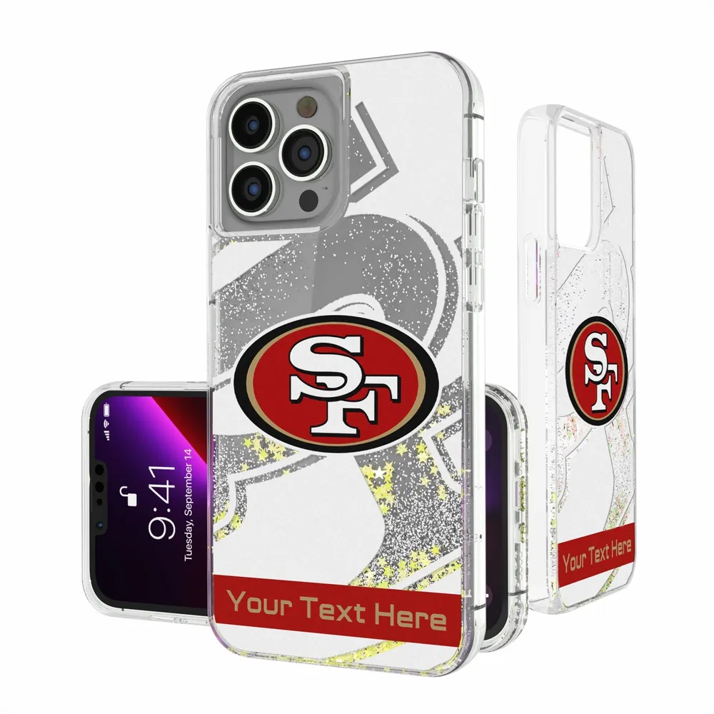 Las Vegas Raiders Personalized Endzone Plus Design iPhone Glitter Phone Case