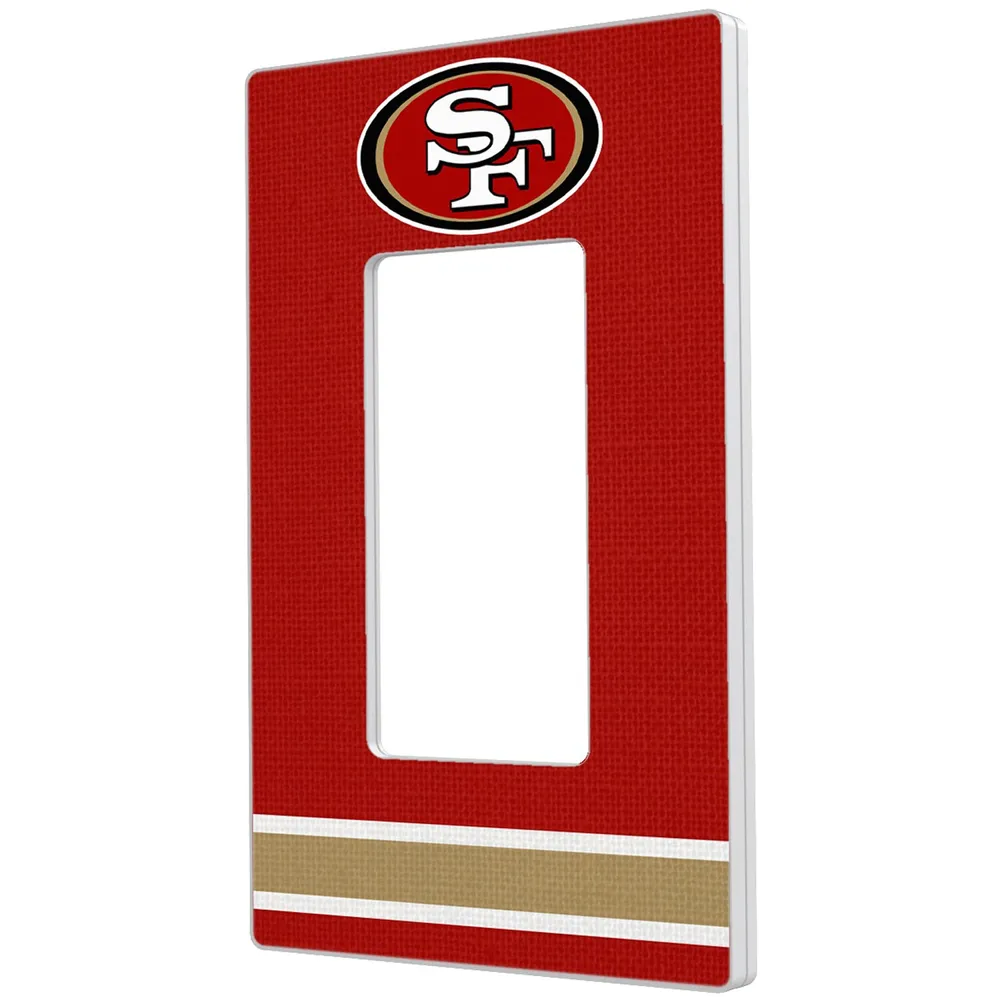 Lids San Francisco 49ers Stripe Single Rocker Light Switch Plate