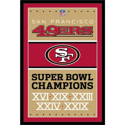 San Francisco 49ers Super Bowl Champions 24.25'' x 35.75'' Framed Poster