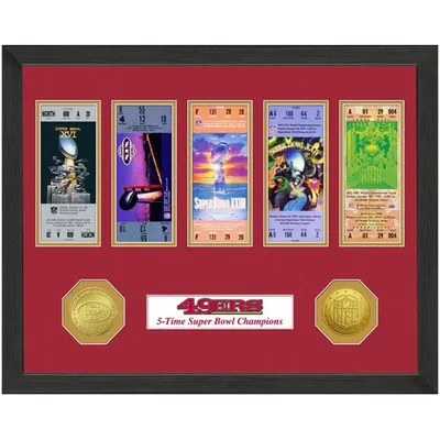 San Francisco 49ers Super Bowl Ticket Collection Wall Frame