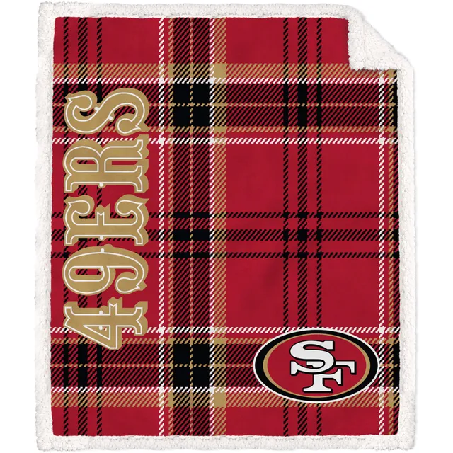 San Francisco 49ers 50'' x 60'' Vintage Triple Stripe French Terry Sherpa  Blanket