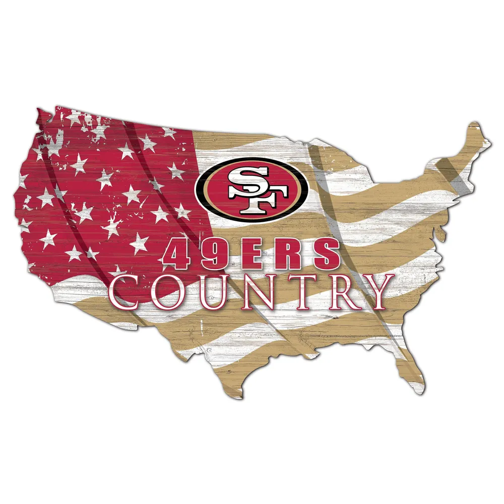 Lids San Francisco 49ers USA Flag Cutout Sign