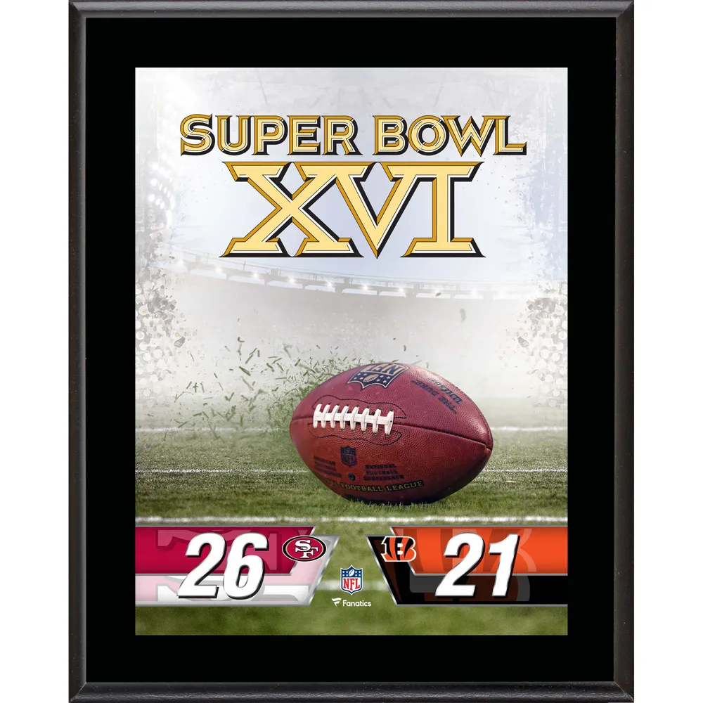 Lids Fanatics Authentic San Francisco 49ers vs. Cincinnati Bengals Super  Bowl XVI 10.5 x 13 Sublimated Plaque