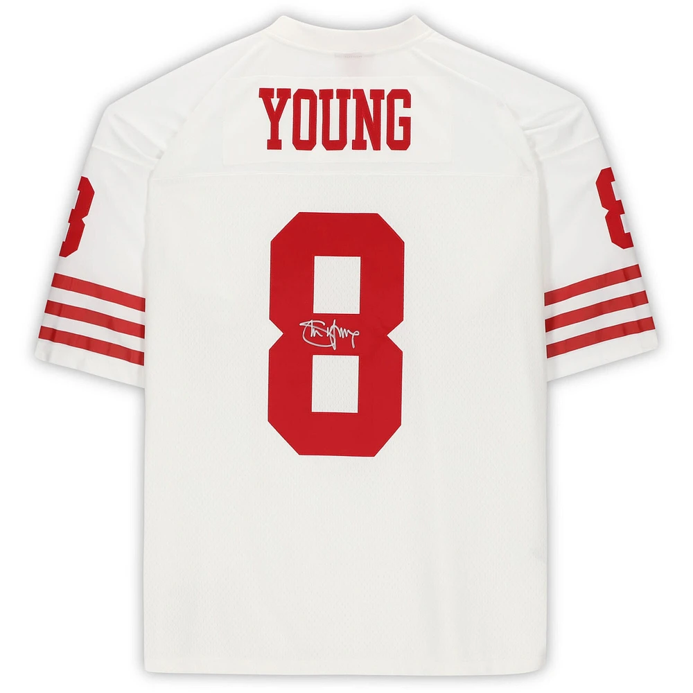 Maillot réplique autographié par Steve Young des San Francisco 49ers par Mitchell & Ness