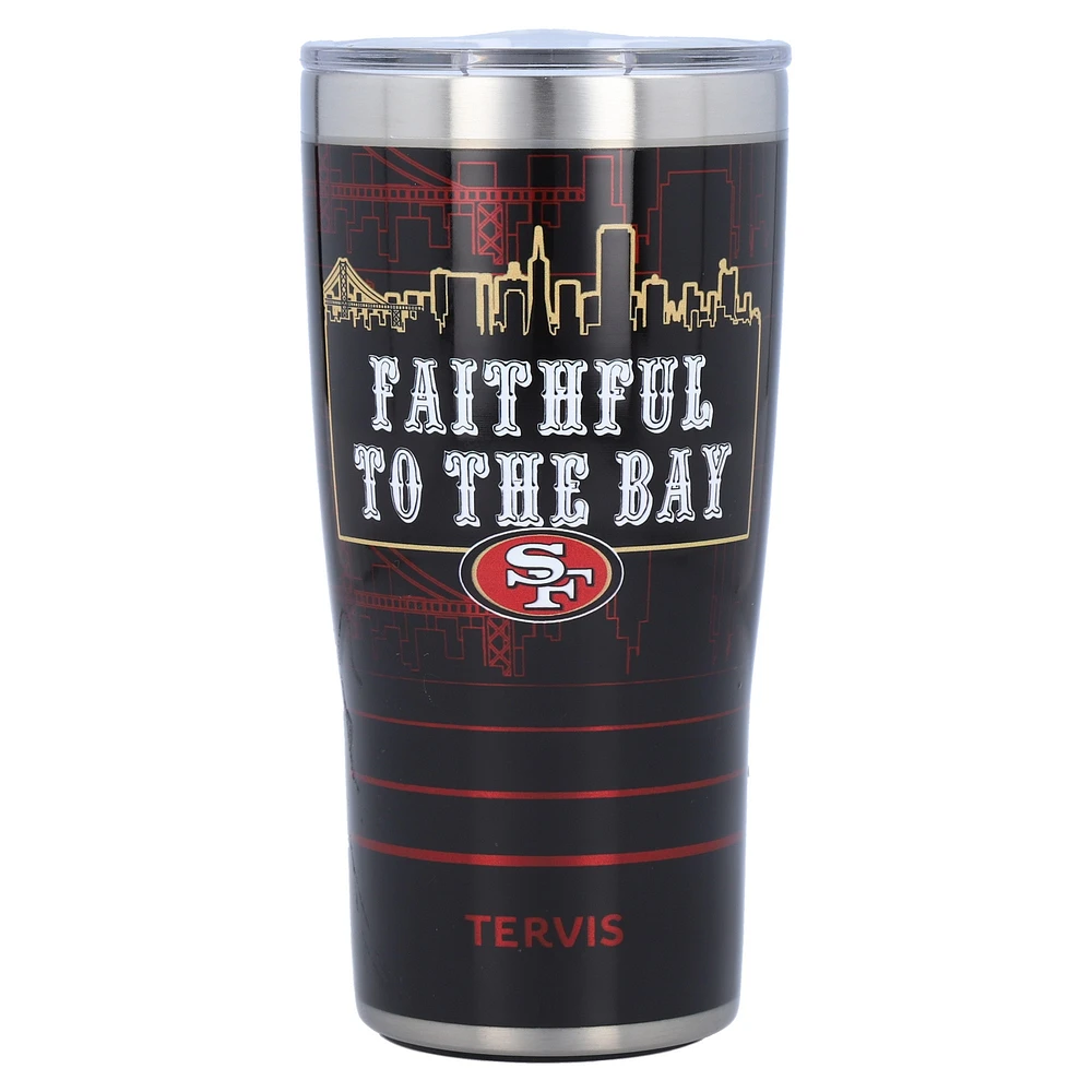 Tervis San Francisco 49ers 20oz. Fidèle au gobelet en acier inoxydable à couvercle coulissant Bay