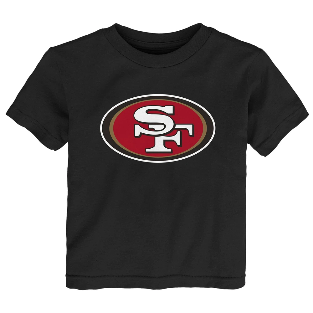 T-shirt noir avec logo principal des 49ers de San Francisco pour tout-petit