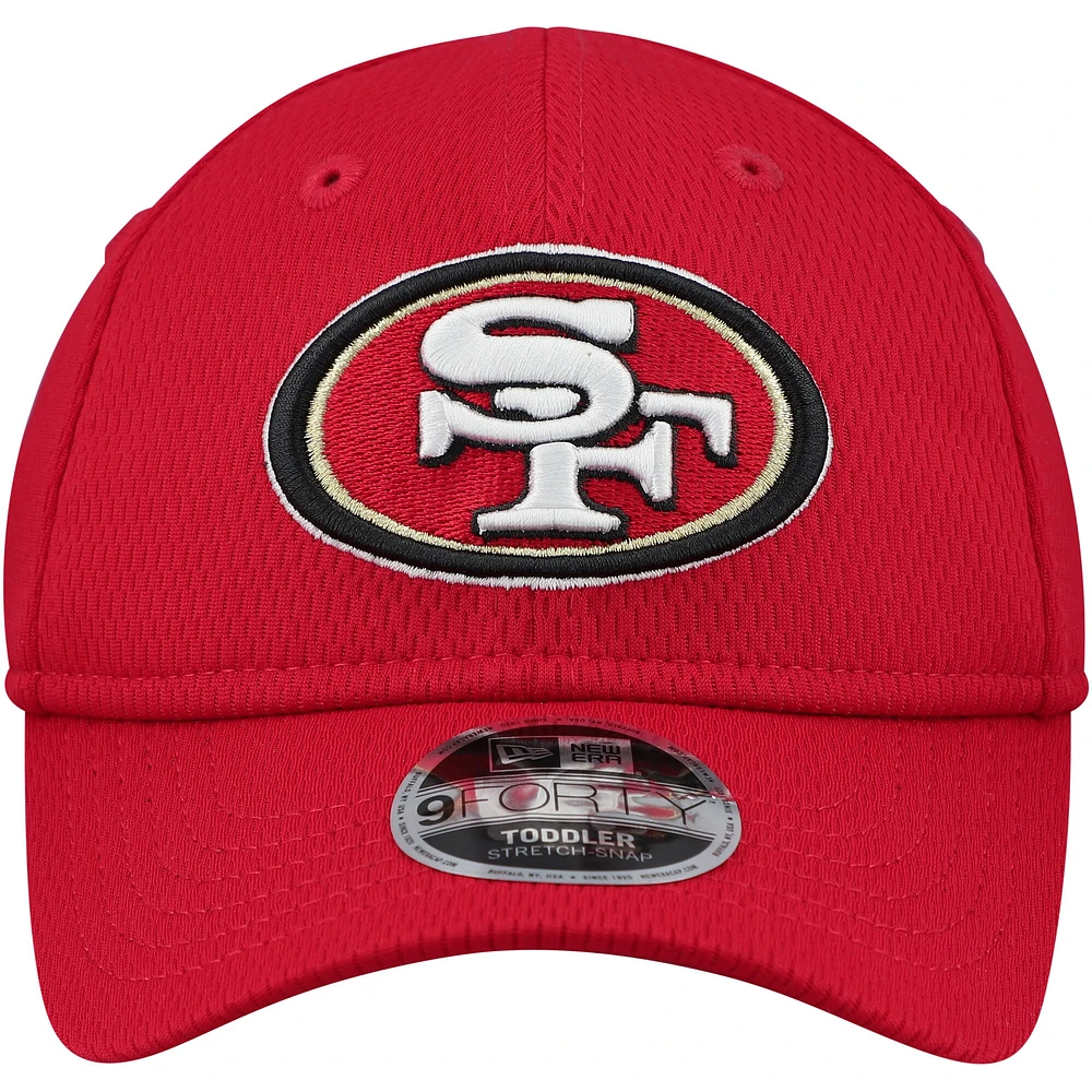 Toddler New Era Scarlet San Francisco 49ers Main 9FORTY Adjustable Hat