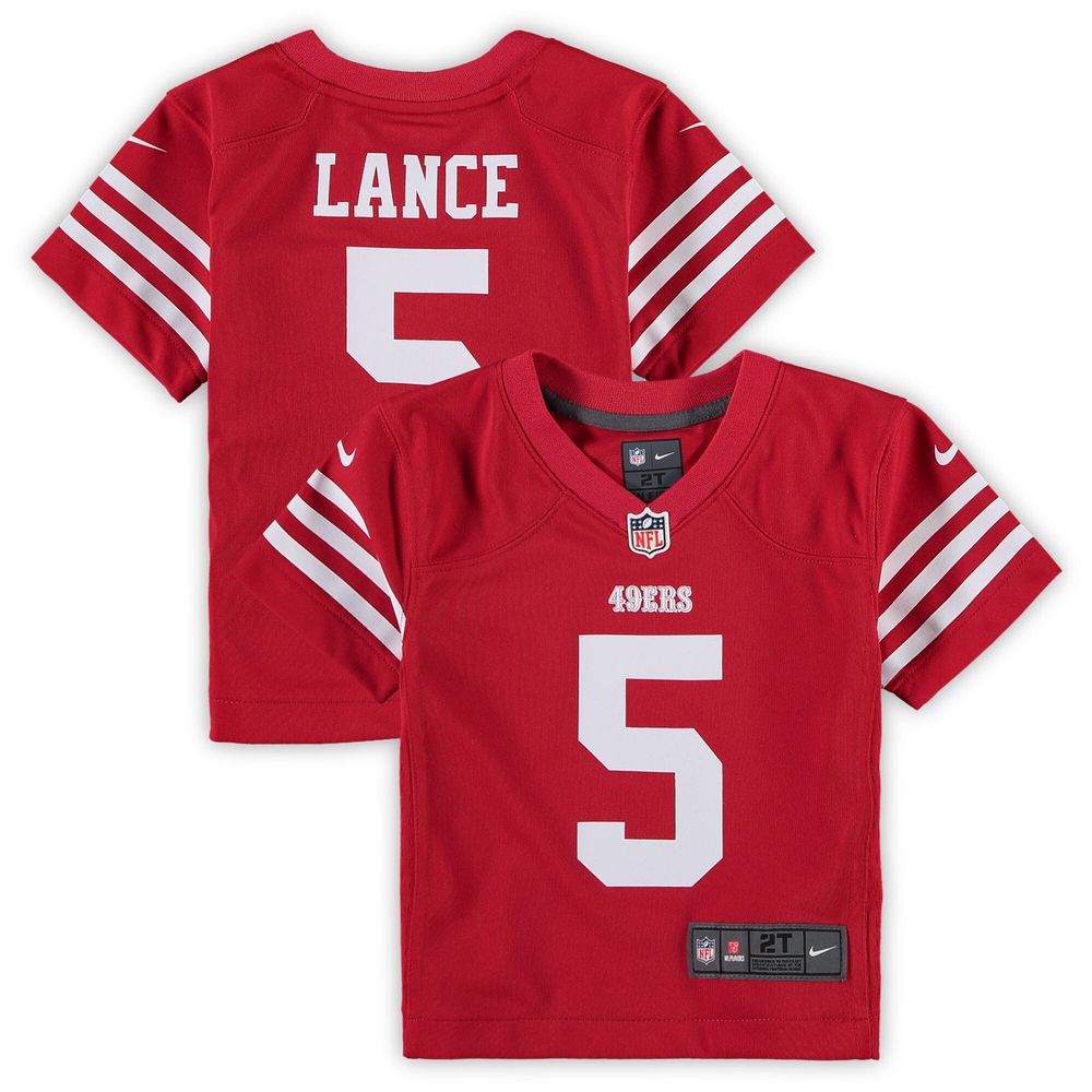 Toddler Nike Trey Lance Scarlet San Francisco 49ers Game Jersey